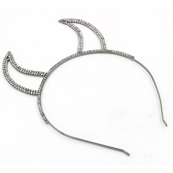 RHINESTONE DEVIL EARS HEADBAND