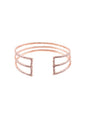 ROSE GOLD RHINESTONE FACETED CUFF BRACELET