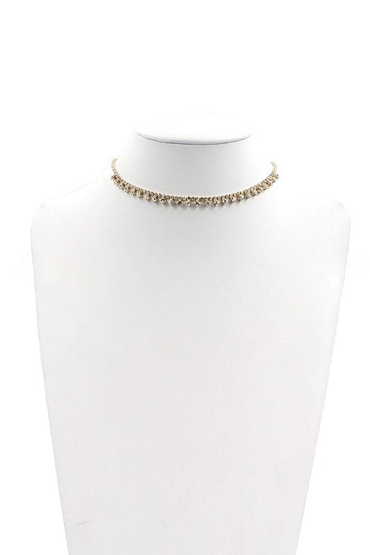 LUXURY GOLD RHINESTONE CHOKER