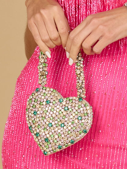 Beaded Mini Heart Bag