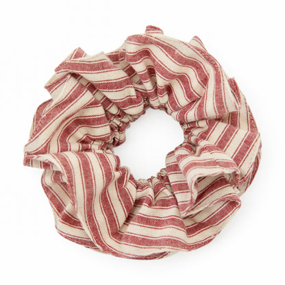 Cardinal Stripe - Hair Scrunchie