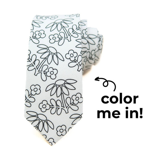 Flower Garden Coloring Tie