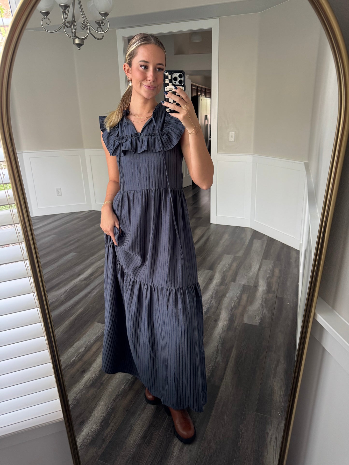 Mary Maxi Dress in Navy