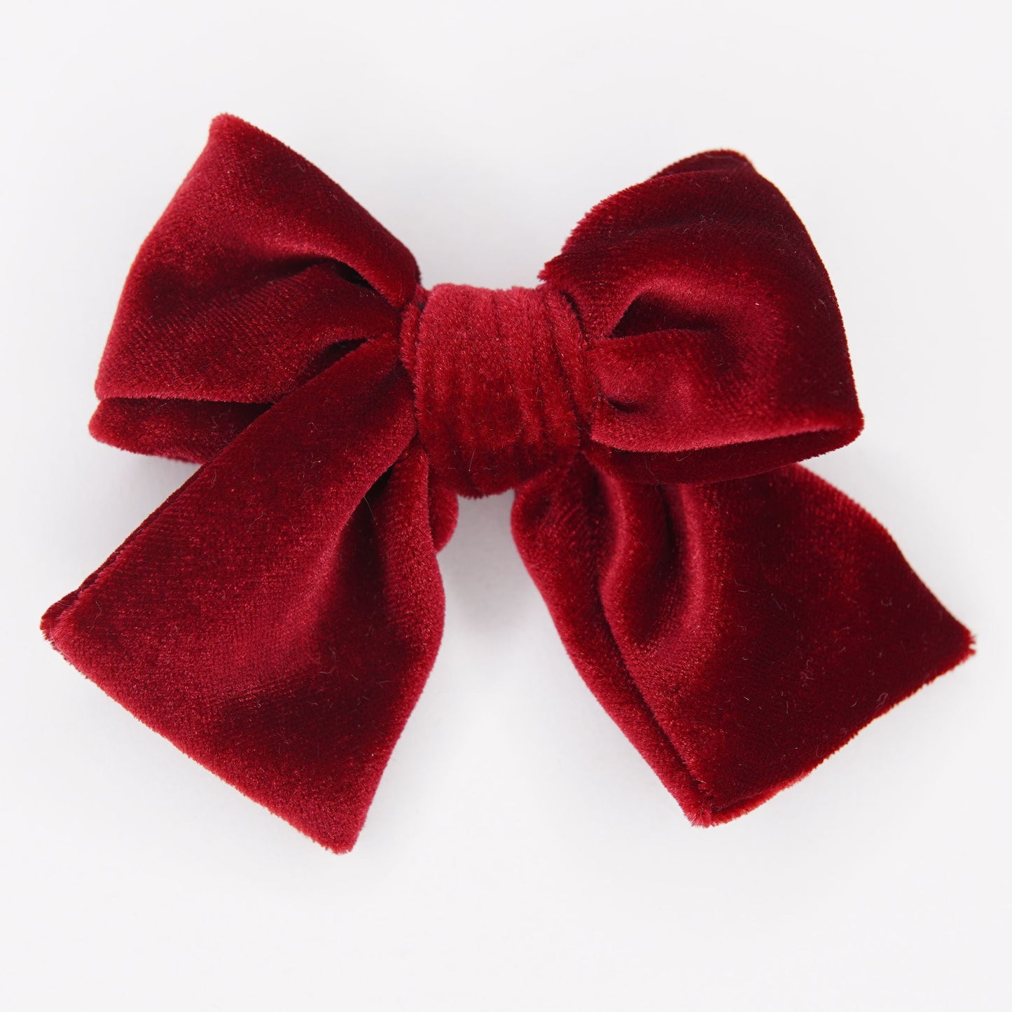 Wine Velvet Petite Hair Bow