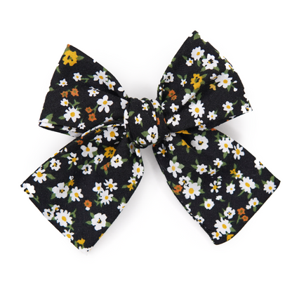 Midnight Floral - Petite Hair Bow