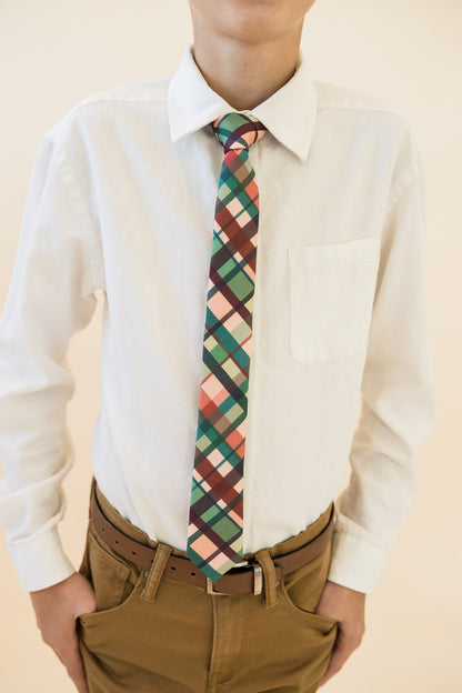 Mulberry Plaid - Youth Tie