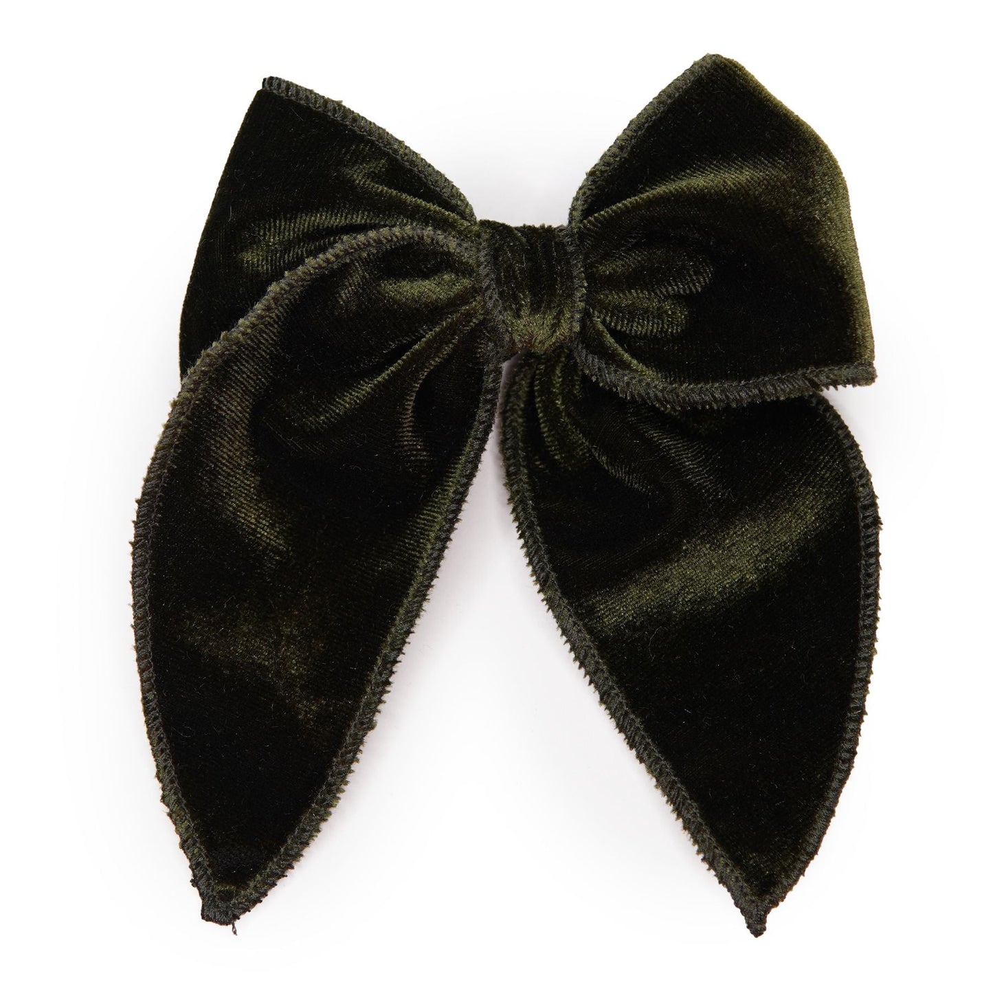 Olive Green Velvet Darling Hair Bow