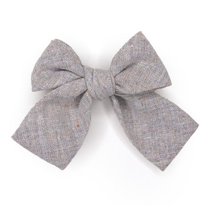 Slate Grey Petite Hair Bow