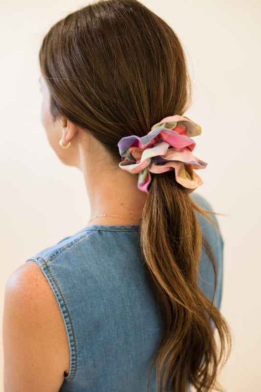 Whimsy Plaid - Hair Scrunchie
