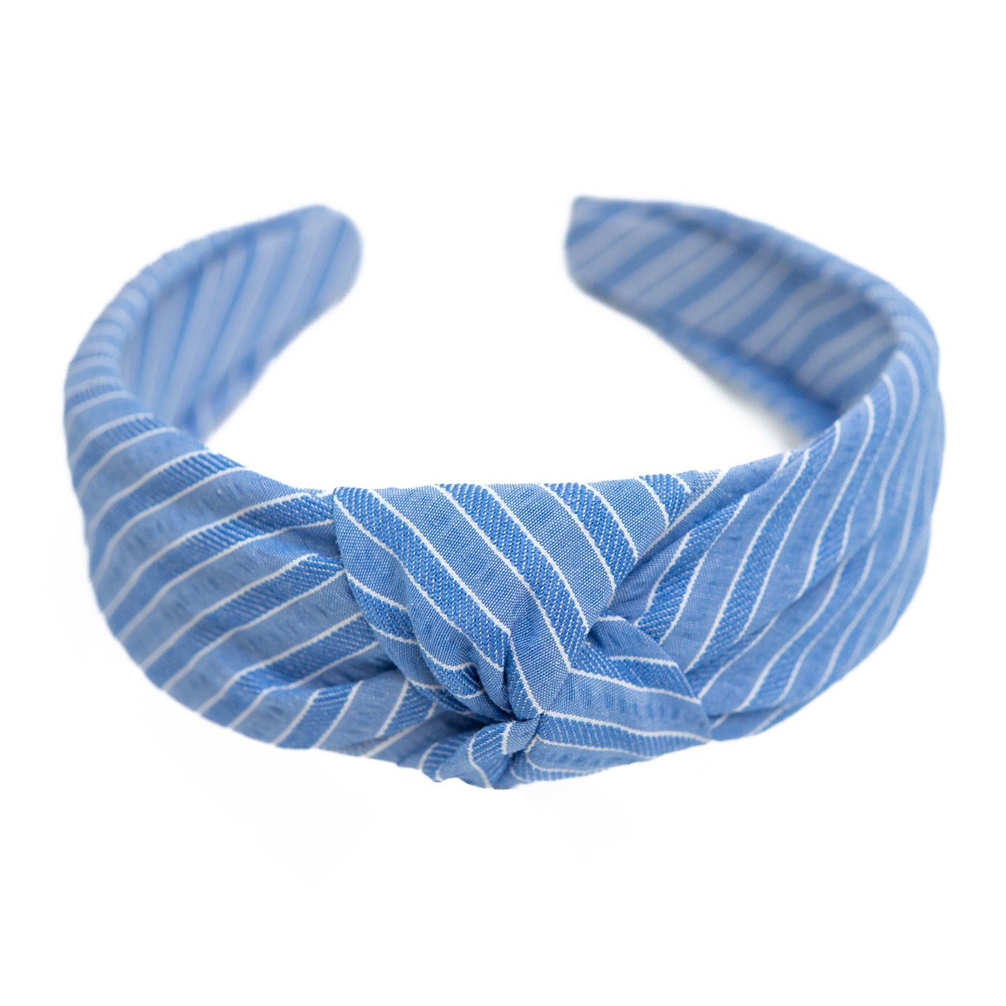 Azure Stripe Knotted Headband