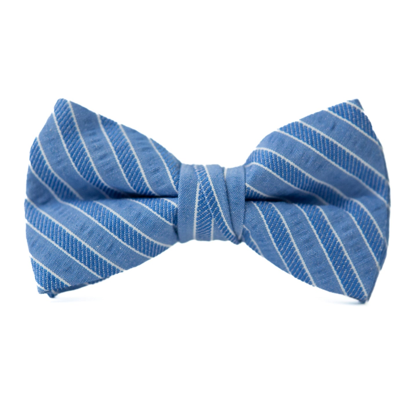 Azure Stripe Bow Tie for Boys