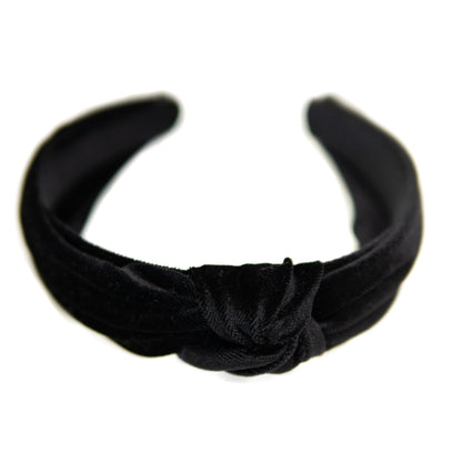 Black Velvet Women's Knotted Headband