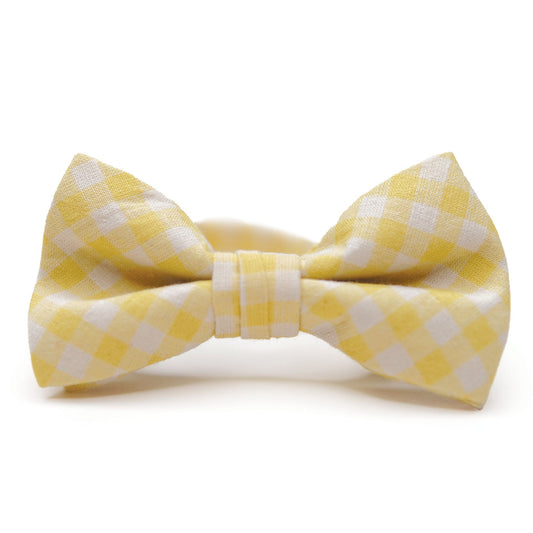 Canary Plaid - Bow Tie for Boys