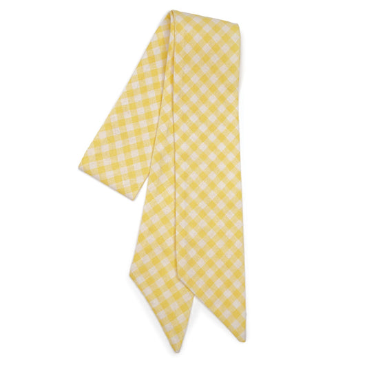 Canary Plaid Hair Sash