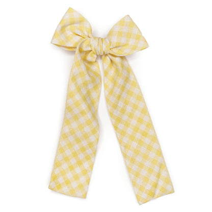 Canary Plaid - Lady Hair Bow