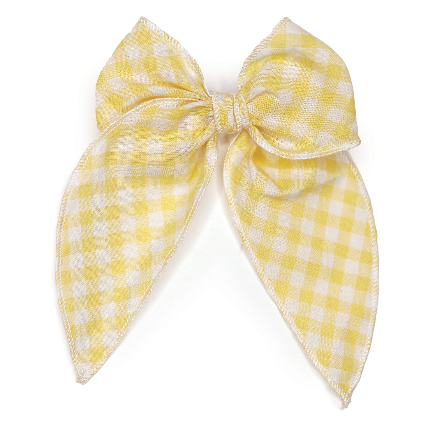 Canary Plaid Darling Hair Bow