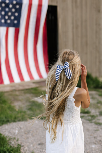 Captain Stripe Darling Hair Bow