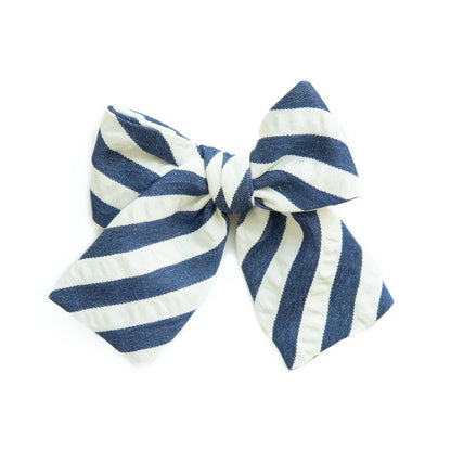 Captain Stripe Petite Hair Bow