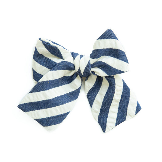Captain Stripe Petite Hair Bow