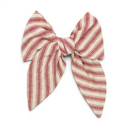 Cardinal Stripe - Darling Hair Bow