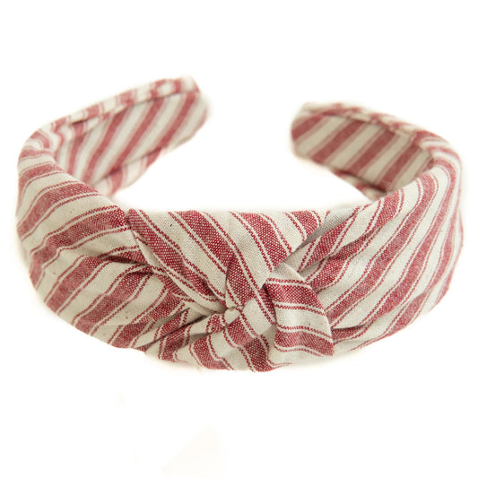 Cardinal Stripe - Knotted Headband
