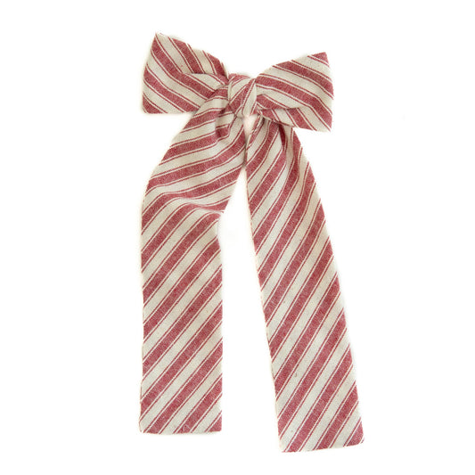 Cardinal Stripe - Lady Hair Bow