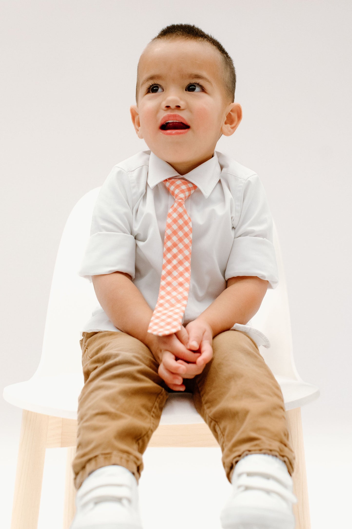 Carrot Plaid -  Boys Tie