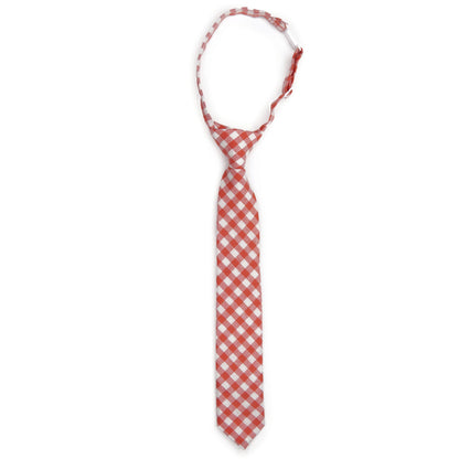 Carrot Plaid -  Boys Tie