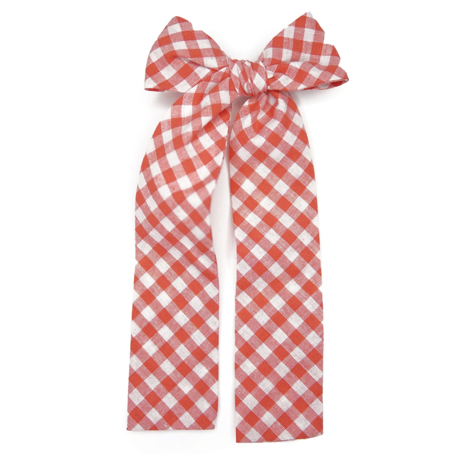 Carrot Plaid Lady Hair Bow