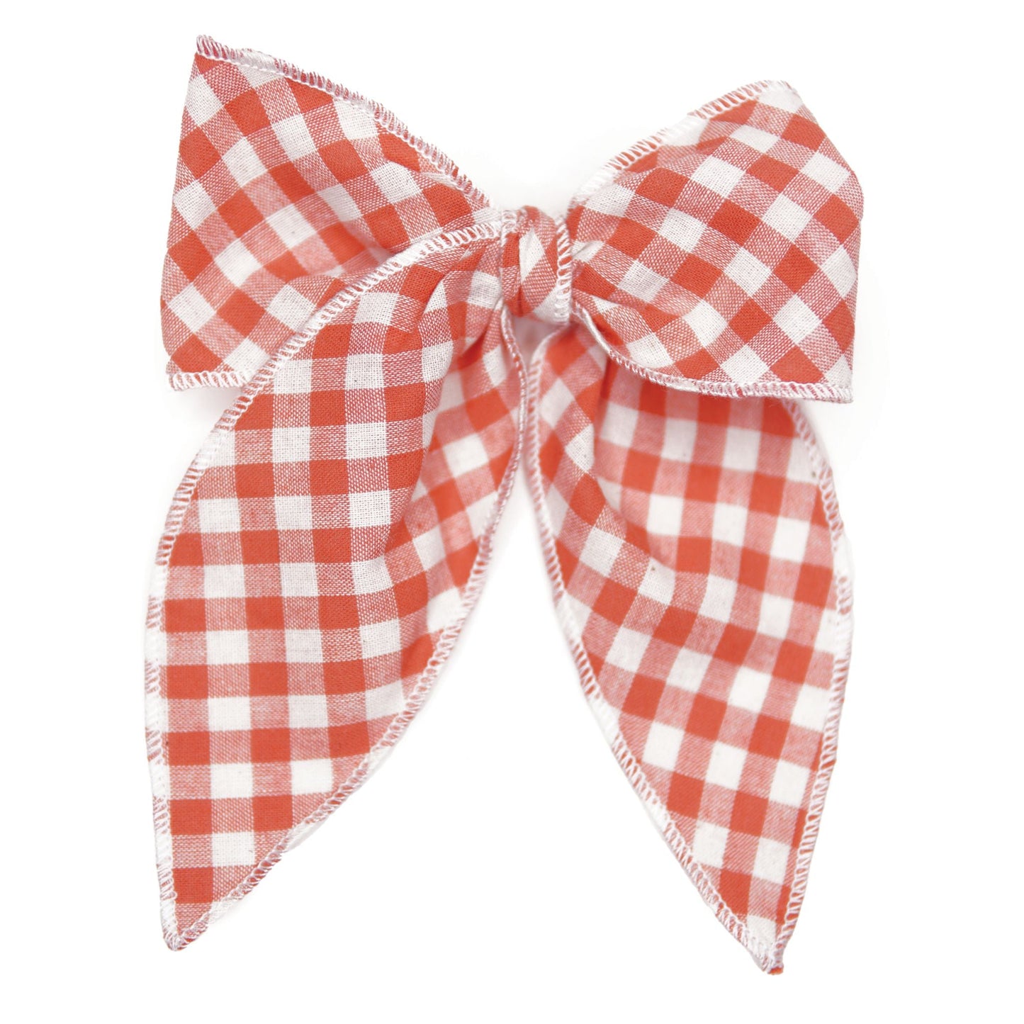 Carrot Plaid Darling Hair Bow