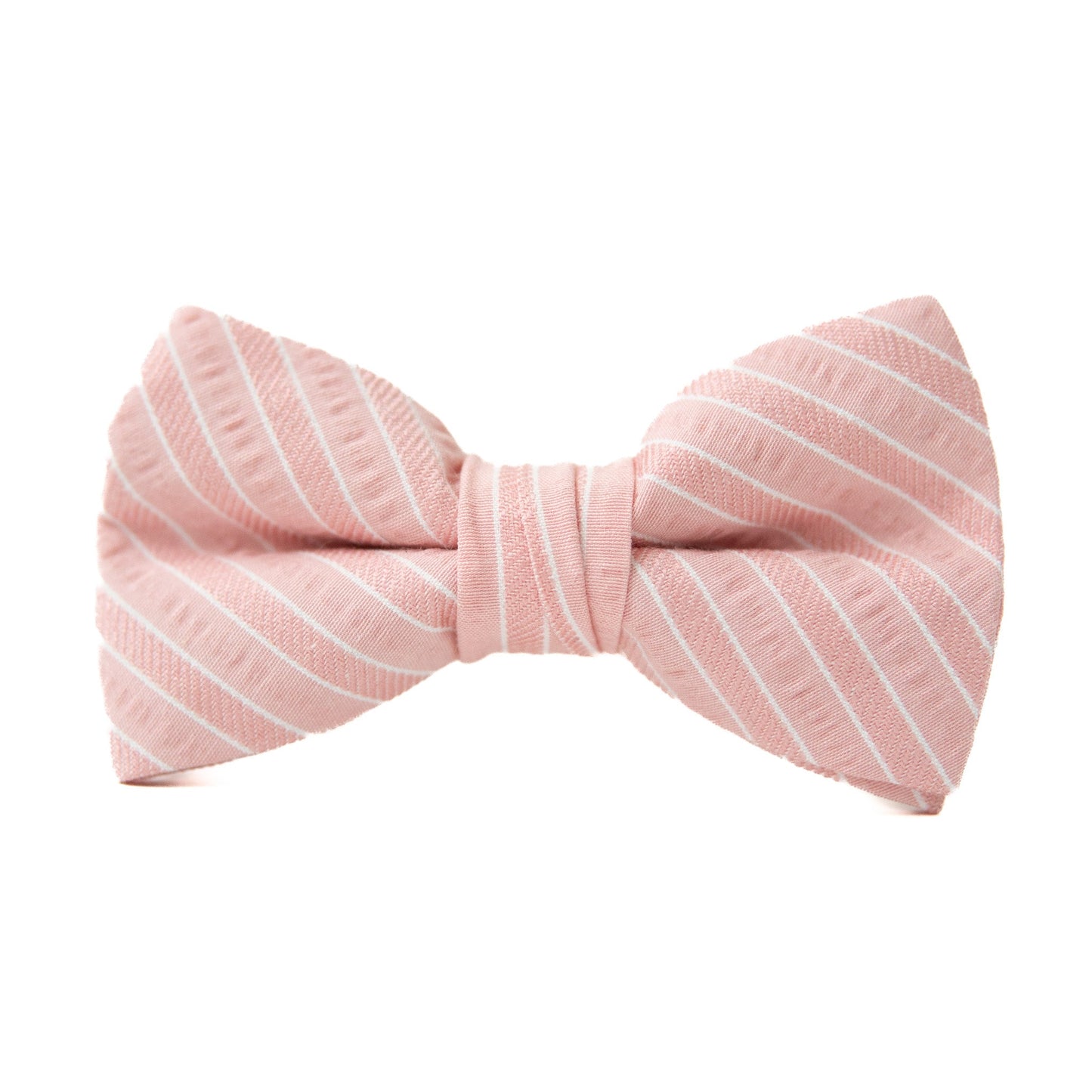 Coral Stripe - Boys Bow Tie