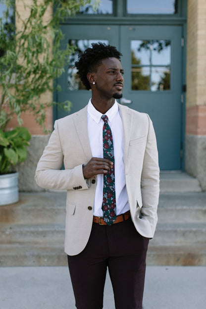 Dashing Floral Mens Tie