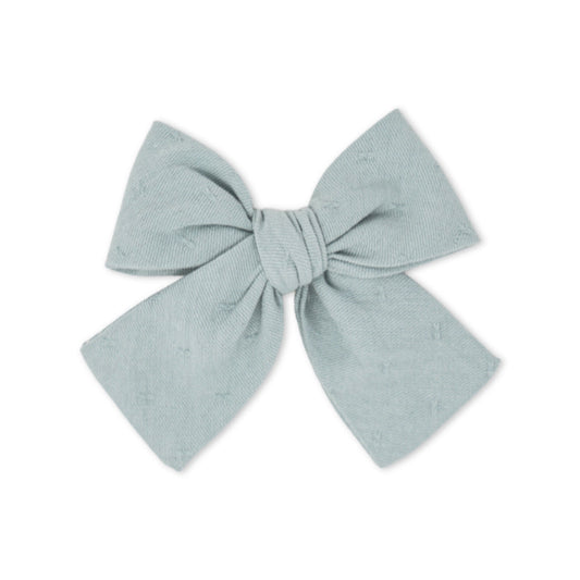 Dusty Blue - Petite Hair Bow