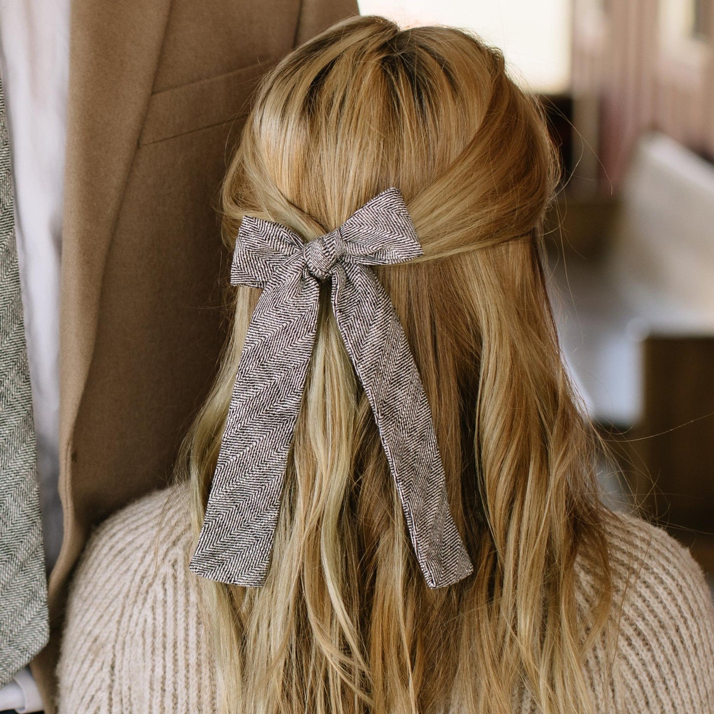 Ebony Tweed Lady Hair Bow