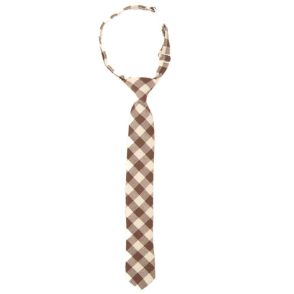 Fawn Gingham Boys Tie