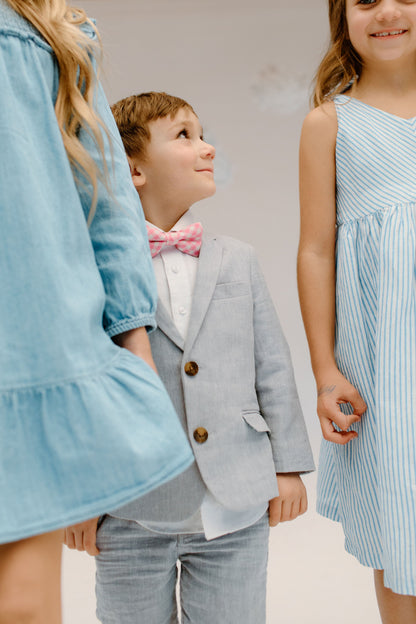 Fuchsia Plaid - Bow Tie for Boys