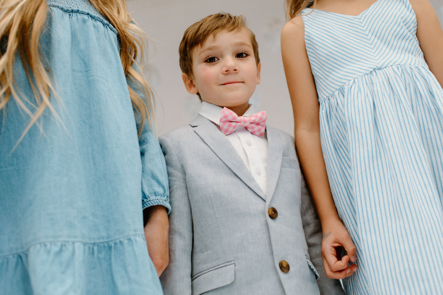 Fuchsia Plaid - Bow Tie for Boys