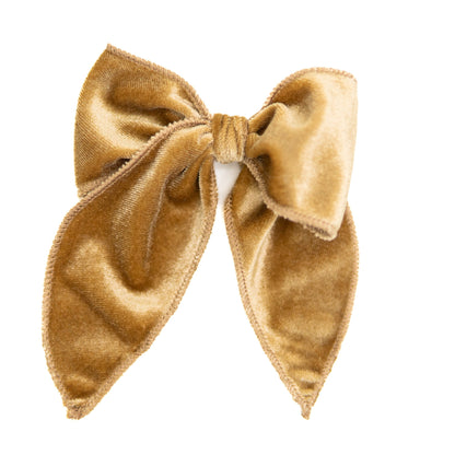 Gold Velvet Darling Hair Bow