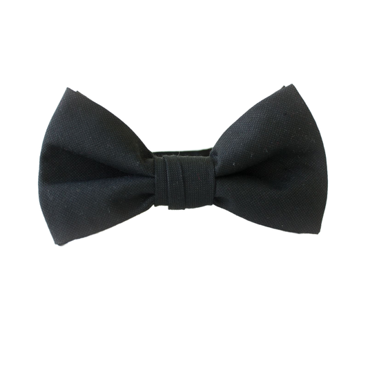 Men in Black Linen Bow Tie for Boys