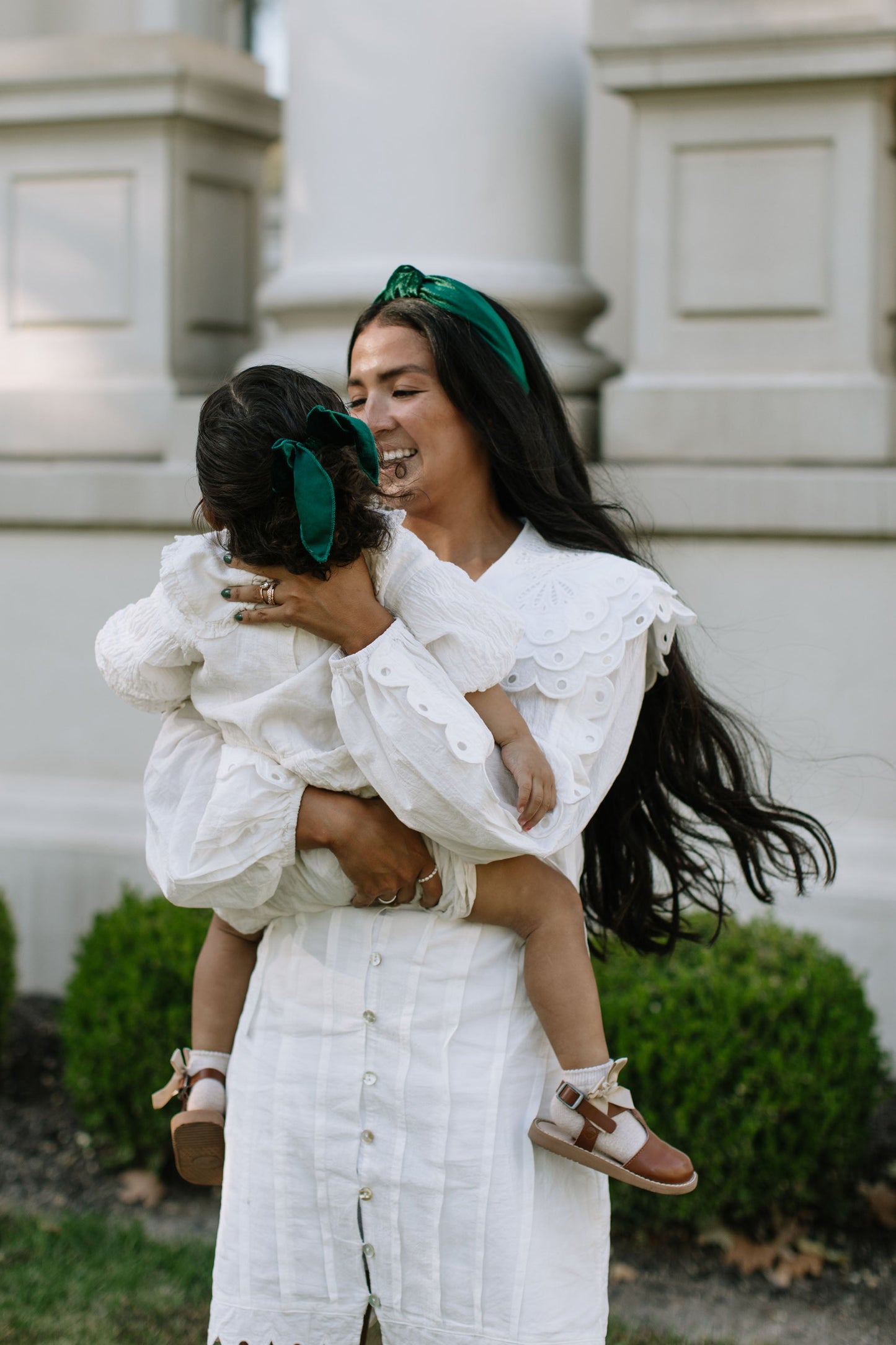 Green Velvet Darling Hair Bow