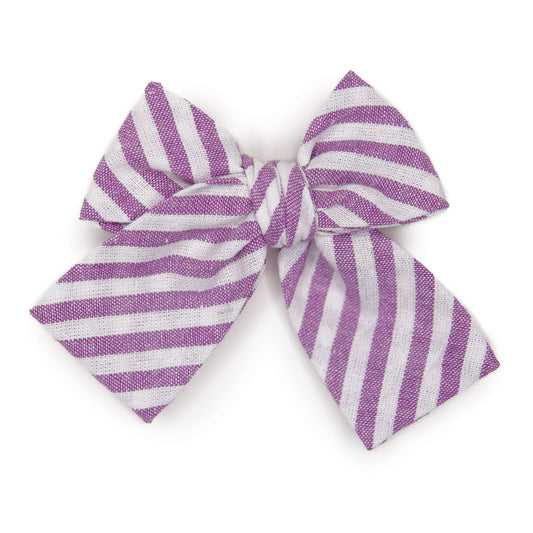 Iris Stripe Petite Hair Bow