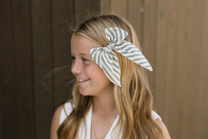 Juniper Stripe Darling Hair Bow
