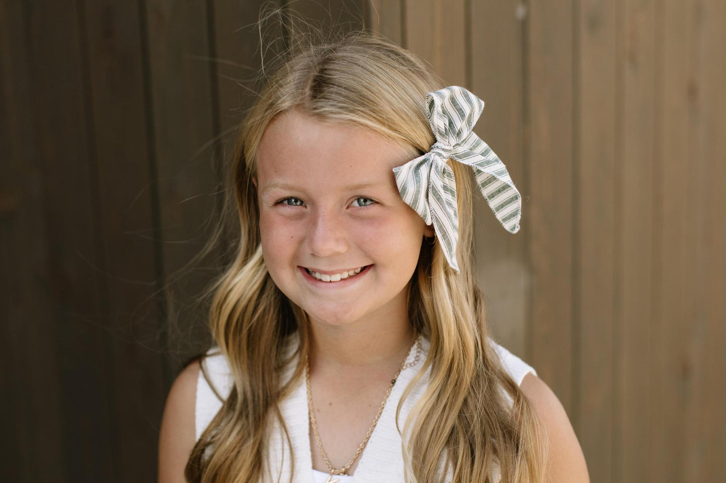 Juniper Stripe Darling Hair Bow