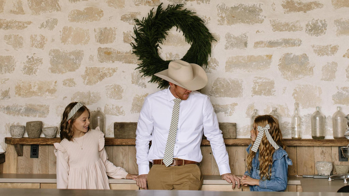 Juniper Stripe Lady Hair Bow