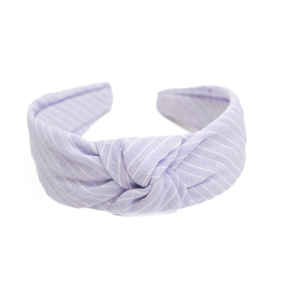 Lavender Stripe Knotted Headband