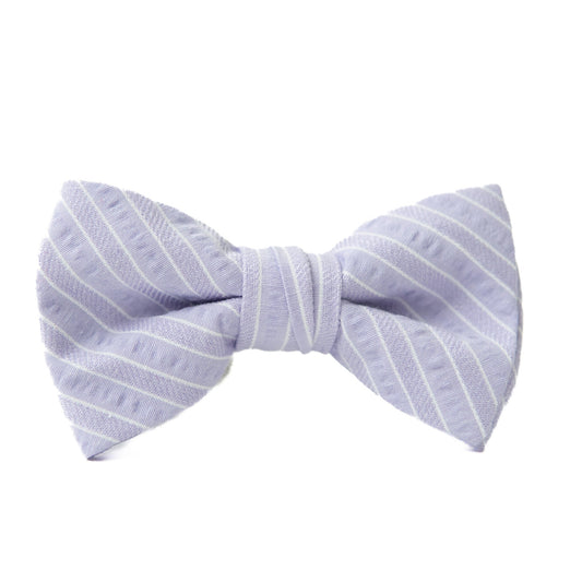 Lavender Stripe Bow Tie for Boys