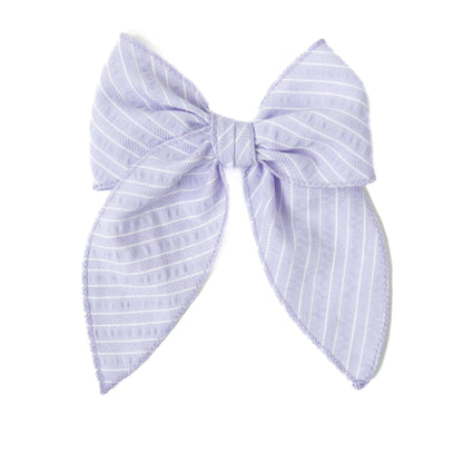Lavender Stripe Darling Hair Bow
