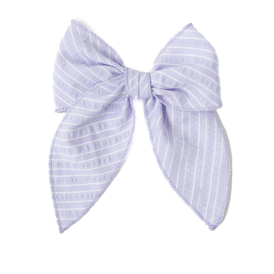 Lavender Stripe Darling Hair Bow
