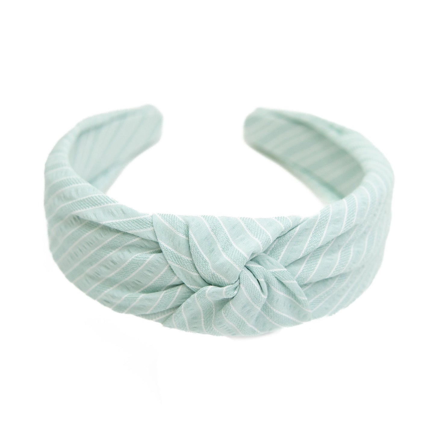 Mint Stripe Knotted Headband