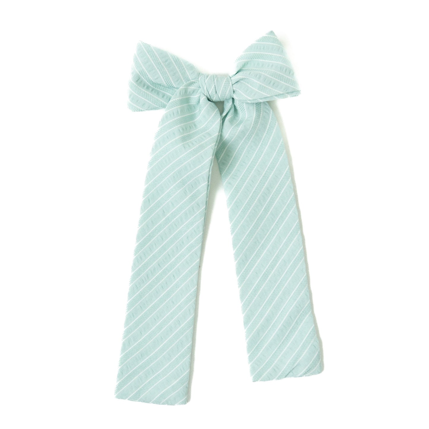 Mint Stripe Lady Hair Bow